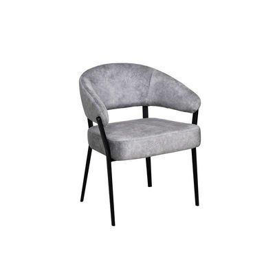 Elegant Upholstered Dining Room Chairs Durable Grey Fabric Dining Chairs