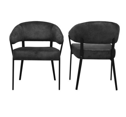 Luxurious Leather Upholstered Dining Armchair Customized 590*550*730mm