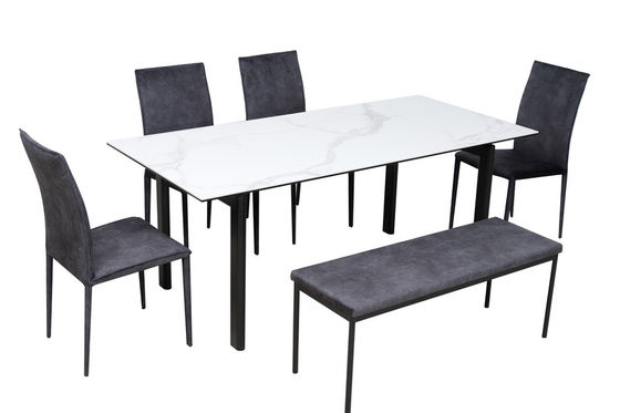 Lightweight Grey Fabric Bench Seat Bench Furniture Living Room Versatile 110*38*44cm Elegant