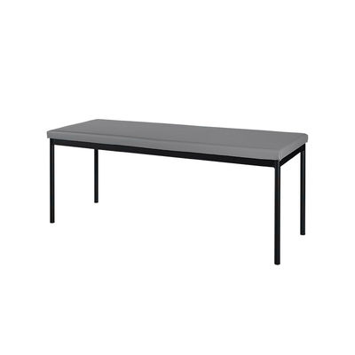 Stable Structure Grey Leather Bench 110*38*44CM With Metal Frame