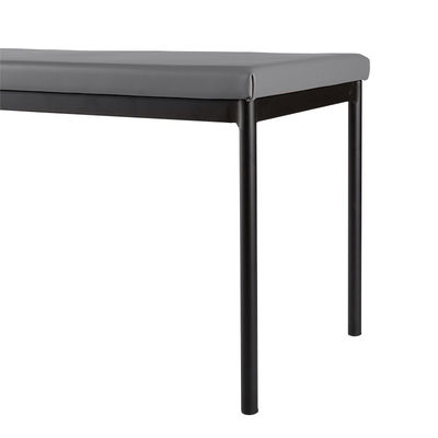 Stable Structure Grey Leather Bench 110*38*44CM With Metal Frame