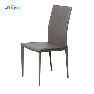 Contemporary Stylish Leather Dining Chairs Customized With Resilience